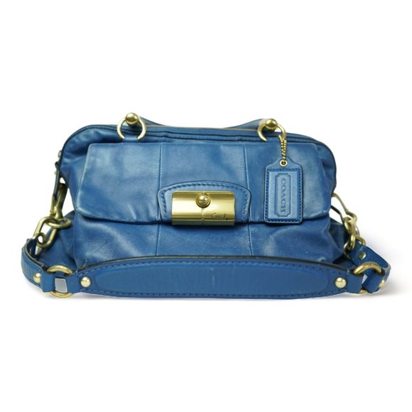 Coach Handbags - Coach Vintage Kristin Leather Bag in Midnight Blue